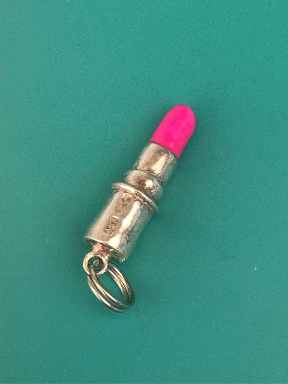 .925 Hot Pink Lipstick in Sterling Silver Tube #makeup